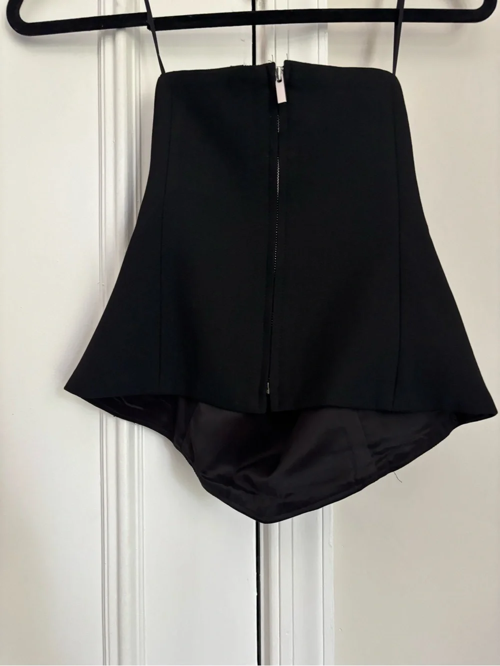 Babaton Black Draped Strapless Top